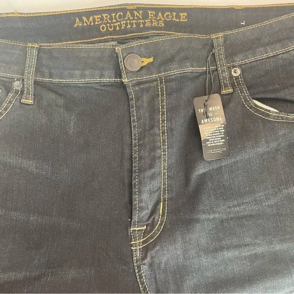 NWT American Eagle Outfitters Slim 40W X 34L Extreme Flex Denim Dark Blue Jeans - Picture 2 of 16